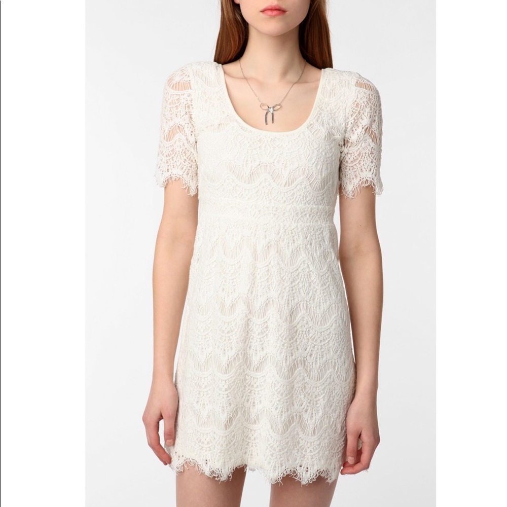 Urban Outfitters Lace Cream Dress